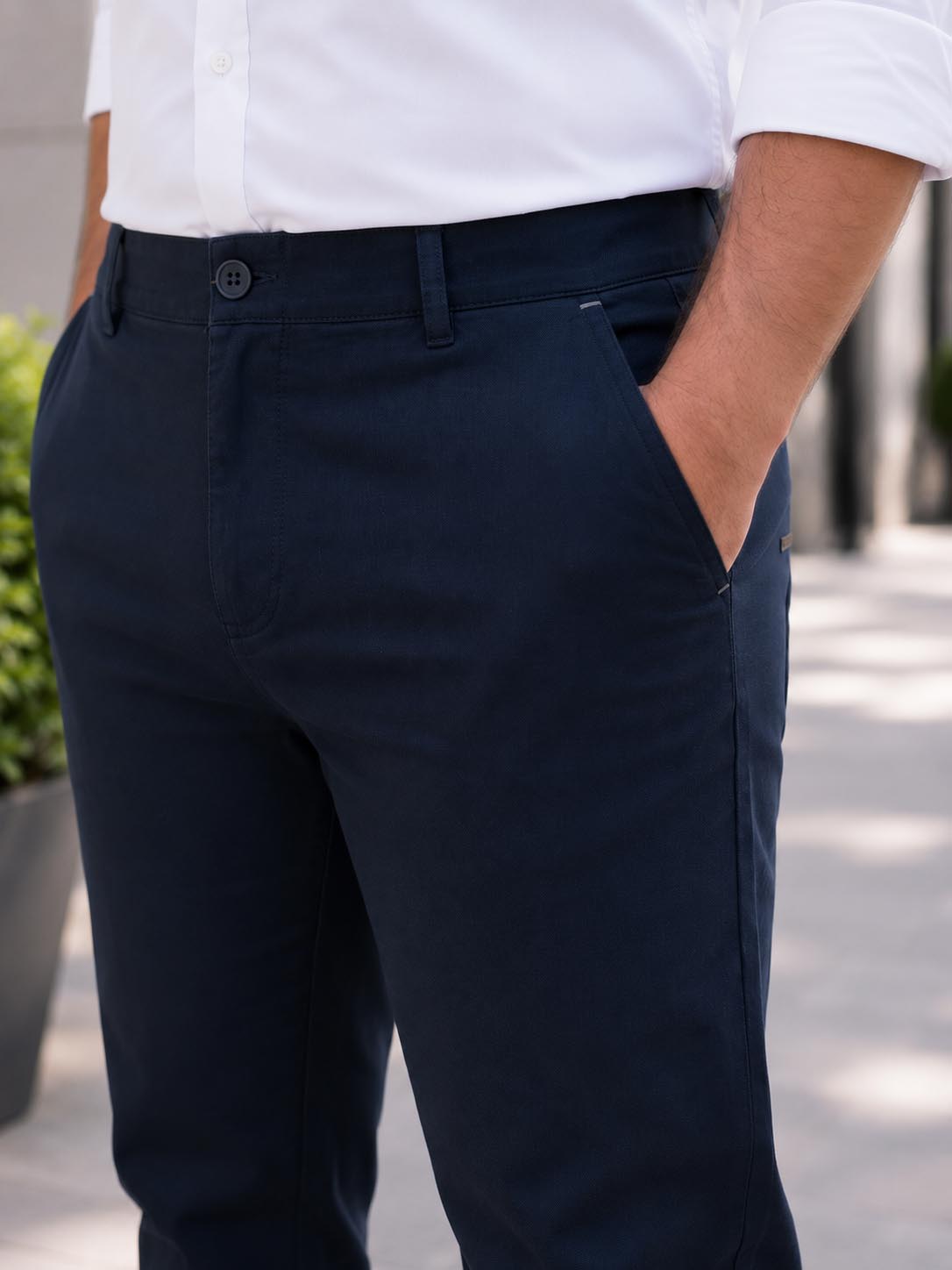 Trial ανδρικό μπλε navy υφασμάτινο Chinos παντελόνι 26Kevin φωτογραφία